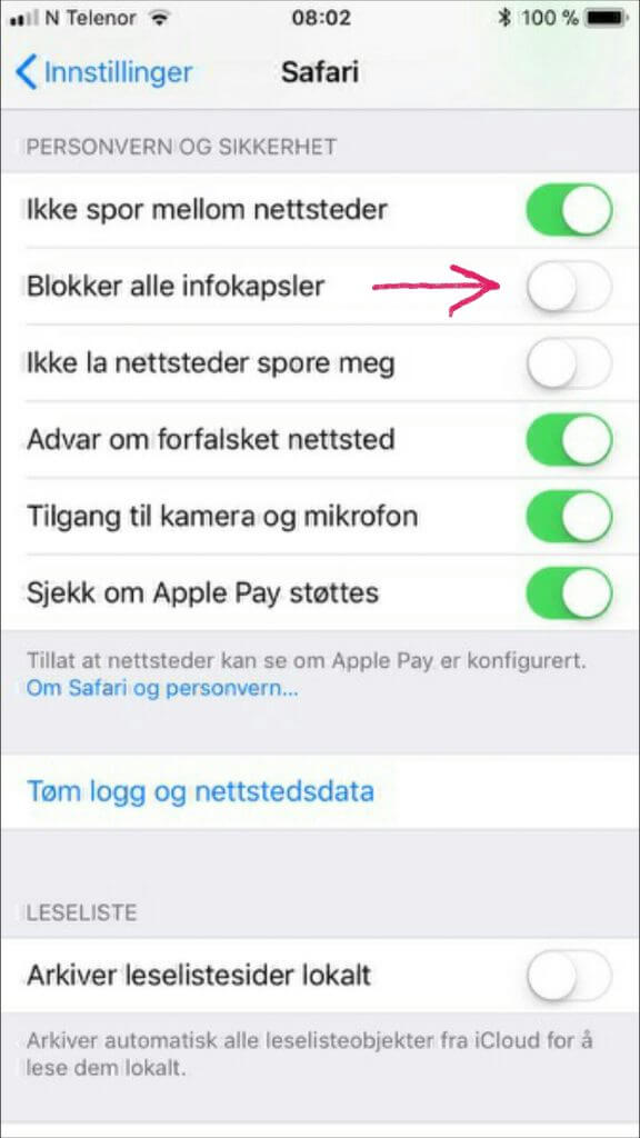 skjermbilde iphone bil-teori